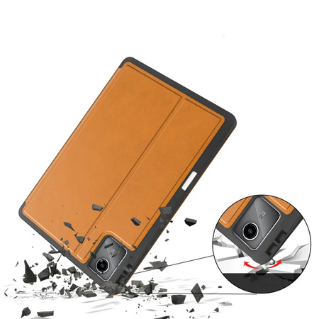 Leather case with pockets for Lenovo Tab M11 TB330FU 10.95" (Brown)