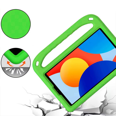 Etui pancerne FunColor futerał z podstawką do Xiaomi Redmi Pad SE 8.7 2024, zielone