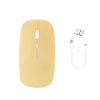 Myszka Bezprzewodowa mysz komputerowa Bluetooth 2.4G Sensor Optyczny, żółta
