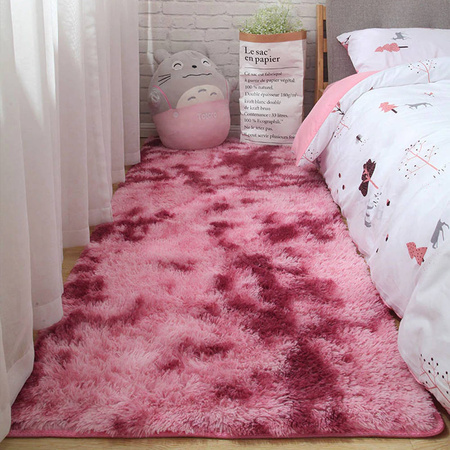 Dywan Shaggy Ombre antypoślizgowy nowoczesny salon miękki 160x230, czerwony