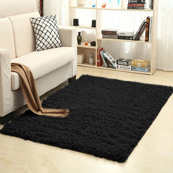 Dywan Shaggy 60x120 cm, czarny - miękki, puszysty do salonu i sypialni