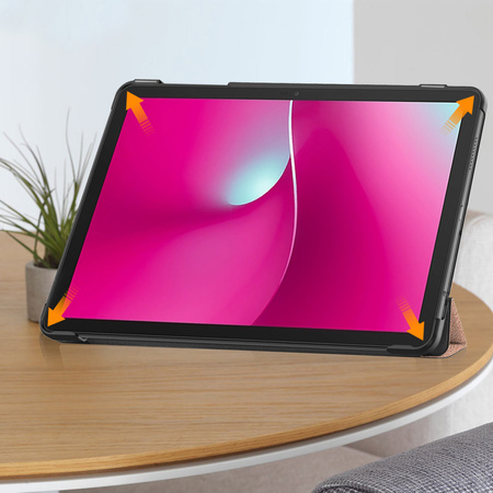 Puzdro Smart na T-Mobile T Tablet 2 10.1 5G 2025 s klapkou, ružové zlato - ochranné so stojanom