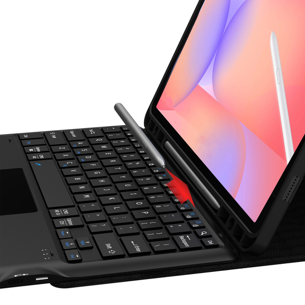 Etui z klawiaturą touchpad do Galaxy Tab S10 Lite 10.9" SM-X406 SM-X400 2025 ochronne czarne