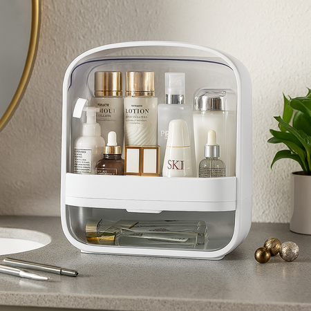 Compact casket organizer NELA for jewelry and cosmetics practical container with compartments