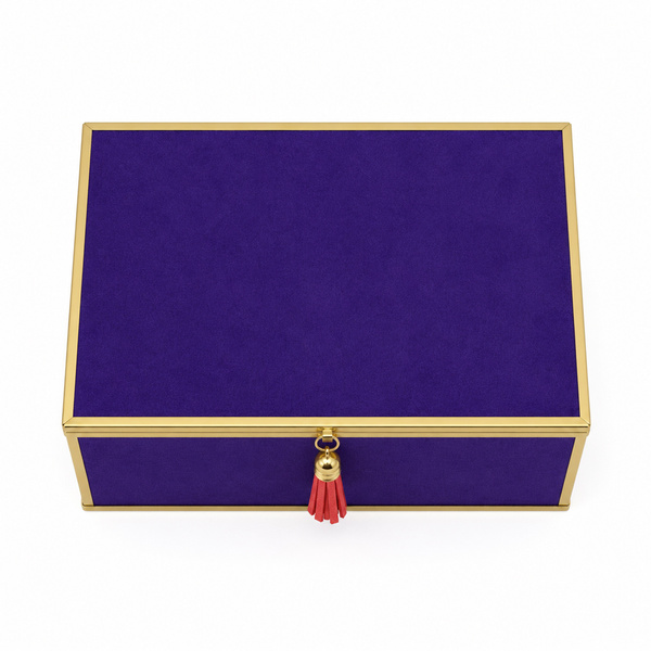 Szkatułka na biżuterię 18x13x7 cm 4ASS CLR Purple