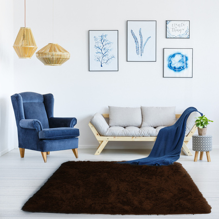 Shaggy Strado room carpet 120x160 DarkCoffee (Dark brown)