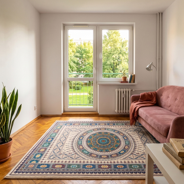 Dywan do salonu 160x220 nowoczesny NOVO Orientalny antypoślizgowy miękki