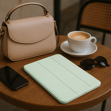 Puzdro Clear Pencil na Galaxy Tab S9 FE 10.9 SM / Galaxy Tab S9 FE 10.9 SM S10 / Samsung Galaxy Tab S9, zelené - ochranné