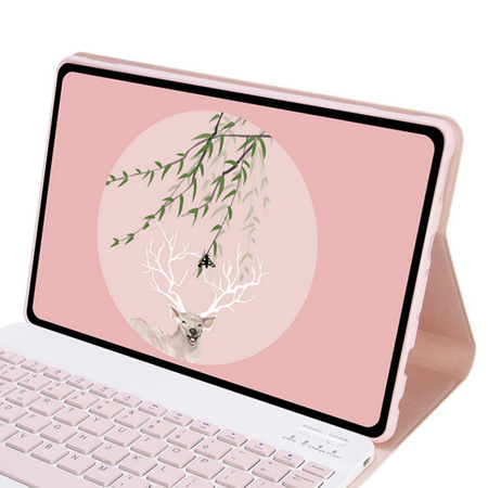 Etui z klawiaturą Bluetooth do Redmi Pad 2 11 2025, różowe