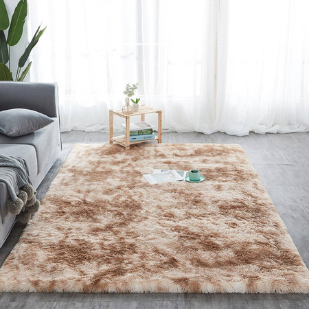 Dywan Ombre Shaggy 160x220 cm, beżowy OmbreCamel - miękki do salonu i sypialni