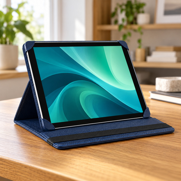 Etui obrotowe do Samsung Galaxy Tab A11 X135/ X133 A9 SM-X115/X110 - granatowe