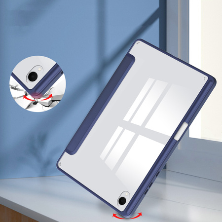 Etui CLEAR PENCIL do Samsung Galaxy Tab S11 11" SM-X730 SMX736 z klapką, granatowe