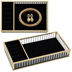 Szklana szkatułka na biżuterię 26x13x4cm 4A Black