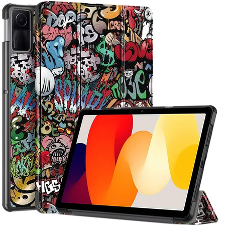 Puzdro grafické s klapkou na Xiaomi Redmi Pad SE 2023 11 / Redmi Pad - ochranné so stojanom