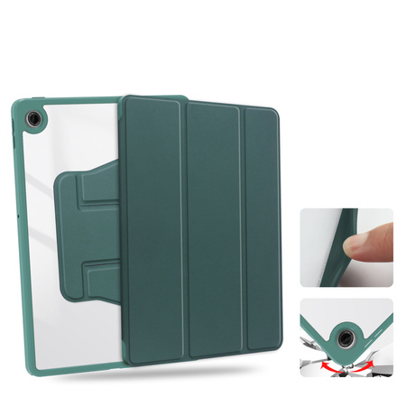 Etui 360 Crystal do Lenovo Tab 10.1 2025 TB311FU 311XU ZAEH0040PL obrotowe, zielone