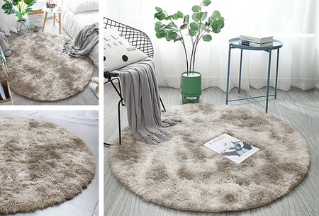 Shaggy Ombre Strado Round Carpet 300x300 OmbreCamel (Beige)