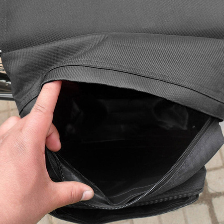 Wodoodporna torba rowerowa duża 8 kieszeni na bagażnik sakwa 18L, czarny