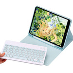 Etui z klawiaturą Bluetooth i uchwytem na rysik do Apple iPad 7/ 8/ 9 10.2 2019/20/21 (Niebieskie)