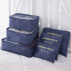 Travel clothes storage set laundry nets 6pcs. (Navy blue)