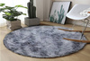 Okrúhly koberec Shaggy Ombre 100x100 cm, svetlý sivý OmbreSilver - plyšový do obývačky