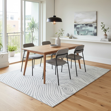 Dywan 120x170 do salonu pętelkowy duży japandi nowoczesny ciężki gruby POLO, szary