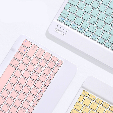 Color Keyboard Case for Samsung Galaxy Tab A8 10.5 (Pink)