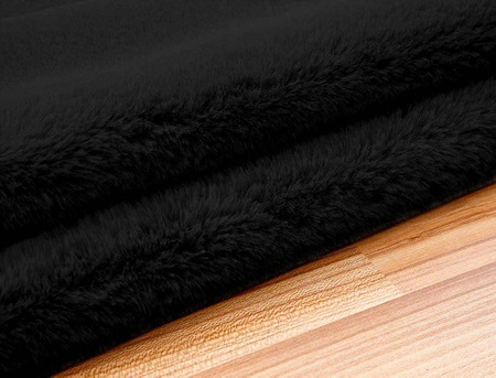 Rabbit Strado round rug 200x200 Black (Black)