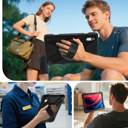 Armored case with strap for Lenovo Tab M11 TB330FU 10.95" (Black)