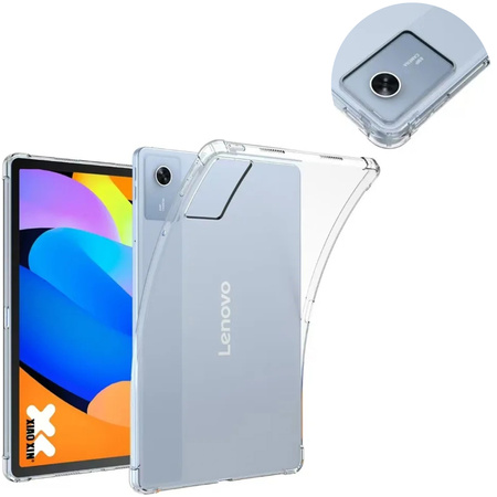Puzdro Silikónové na Lenovo Idea Tab 11, priehľadné - ochranné so stojanom