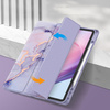 Puzdro grafické na Apple iPad 10.9 2022 Gen 10 / 11 2025 A16 Gen 11 s klapkou, fialové - ochranné so stojanom