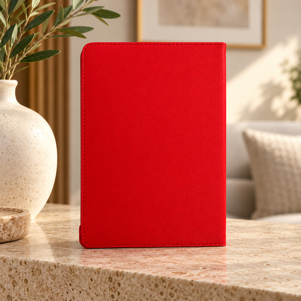 Etui obrotowe do Huawei MediaPad T5 10 10.1 z klapką i podstawką - czerwone