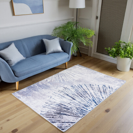 NOVO Strado modern carpet for living room delicate gray pattern velvet Gray Shine 140x200 cm