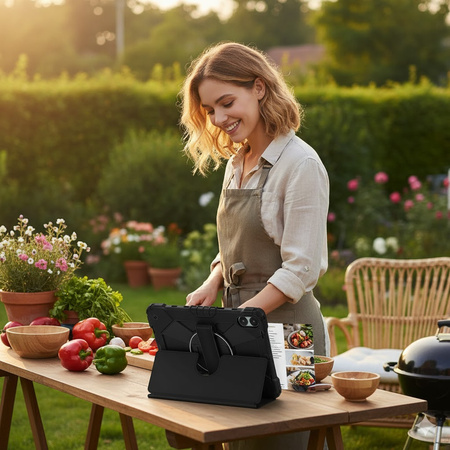 Etui Armor do Xiaomi Pad 7 Pad 7 PRO 11.2 pasek uchwyt podstawka pancerne, czarne