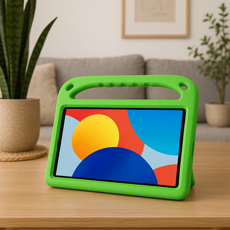 Puzdro pancierové FunColor na Xiaomi Redmi Pad SE 8.7 2024, zelené - ochranné so stojanom