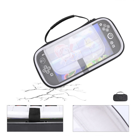 Puzdro Taška na Nintendo Switch 2 2025 na karty kábel odolná voči nárazom, čierne - ochranné so stojanom