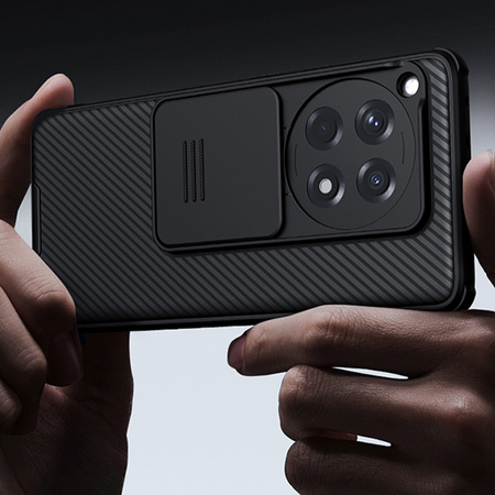 Etui Nillkin CamShield Pro do OnePlus 12R, zielone - ochronne z podstawką, dostęp do portów i przycisków