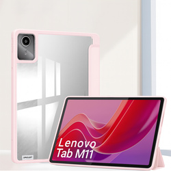 Etui Crystal do Lenovo Tab M11 10.95 11 K11 K11E / TB330, różowe - ochronne z podstawką