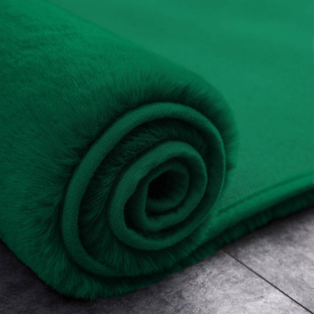 Rabbit Strado 160x160 BottleGreen round rug (Green)
