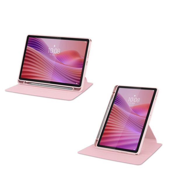 Puzdro 360 Crystal na Lenovo Tab 10.1 2025, ružové - ochranné so stojanom, prístup k portom a tlačidlám
