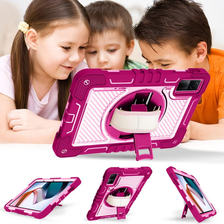 Puzdro pancierové s držiakom Shockproof na Xiaomi Redmi Pad SE 2023 11 / Redmi Pad SE 11, ružové zlato - ochranné