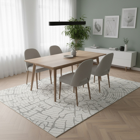 Dywan 120x170 do salonu pętelkowy duży japandi nowoczesny ciężki gruby POLO - Star (Szary)