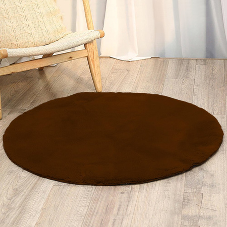 Rabbit Strado 100x100 round rug Carmel (Brown)
