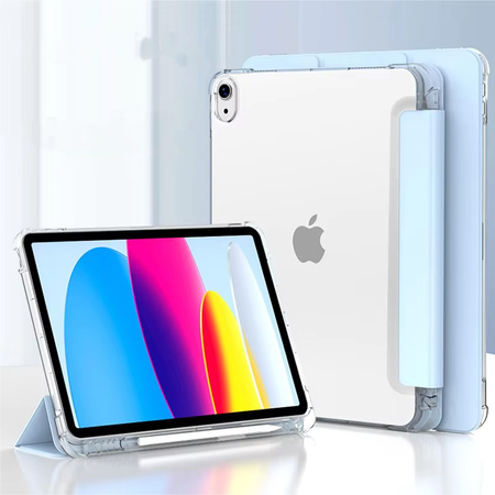 Hard Crystal case with stylus holder for Apple iPad 10.9 10 GEN 2022 / iPad 11 A16 11GEN 2025 - Blue