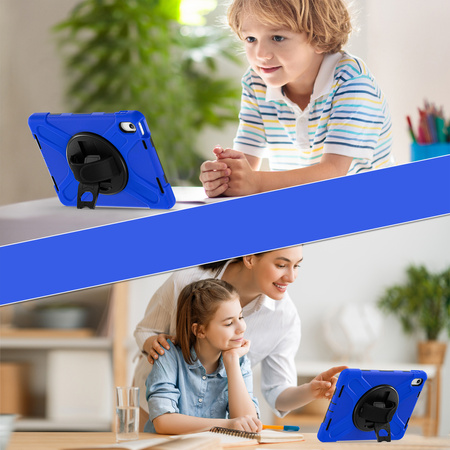 Etui Shockproof z uchwytem do Apple iPad 10.9 2022 / 11 A16 2025 / Apple iPad 10.9 / Apple iPad 11, niebieskie - ochronne