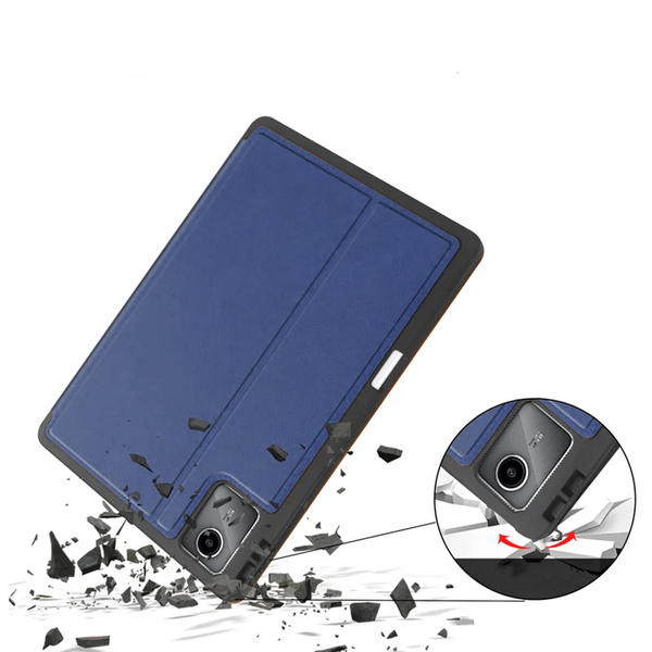 Leather case with pockets for Lenovo Tab M11 TB330FU 10.95" (Navy blue)
