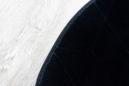 STRADO round Rabbit 3D plush soft like rabbit anti-slip carpet 150 Black