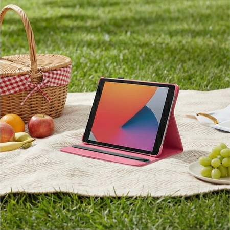 Puzdro otočné na iPad 10.9 2022 Gen. 10 / iPad 11 2025 A16 Gen. 11, ružové - ochranné so stojanom