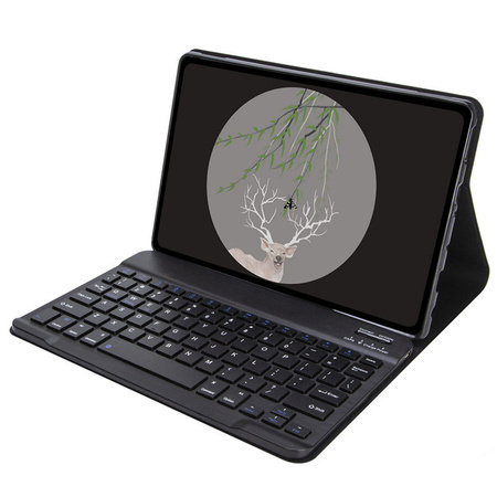 Etui pokrowiec z klawiaturą magnetyczną Bluetooth do Lenovo Tab P12 TB-370, czarne