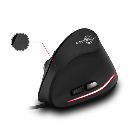 Pionowa myszka ergonomiczna wertykalna podświetlana LED USB Zelotes T20