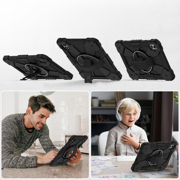 Etui pancerne z uchwytem do Redmi Pad Pro 2 12.1 2025/ Pad Pro 2024/ Poco Pad M1, czarne